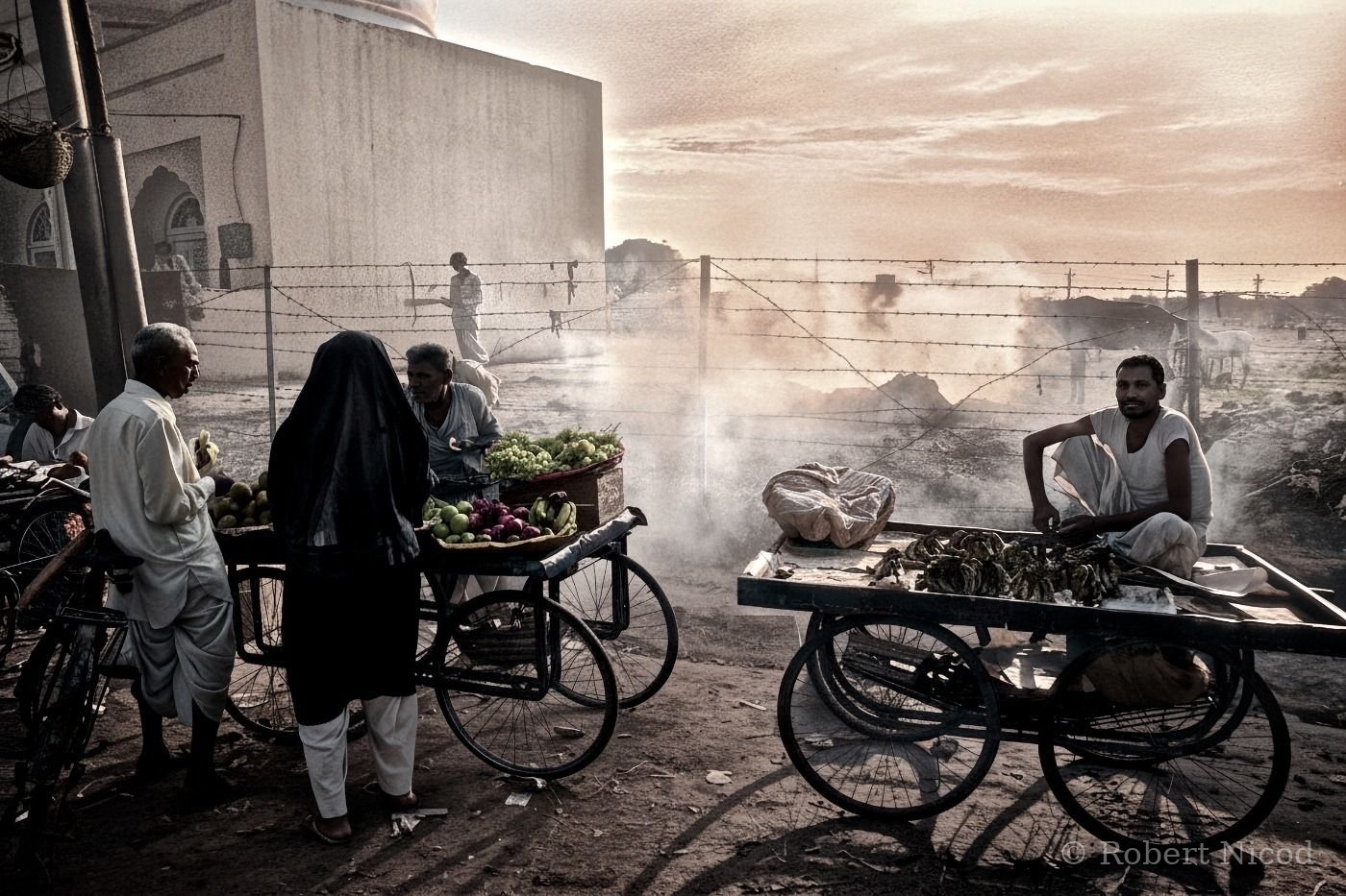 Reportage Inde 1977 — Marchands ambulants, Delhi 1977