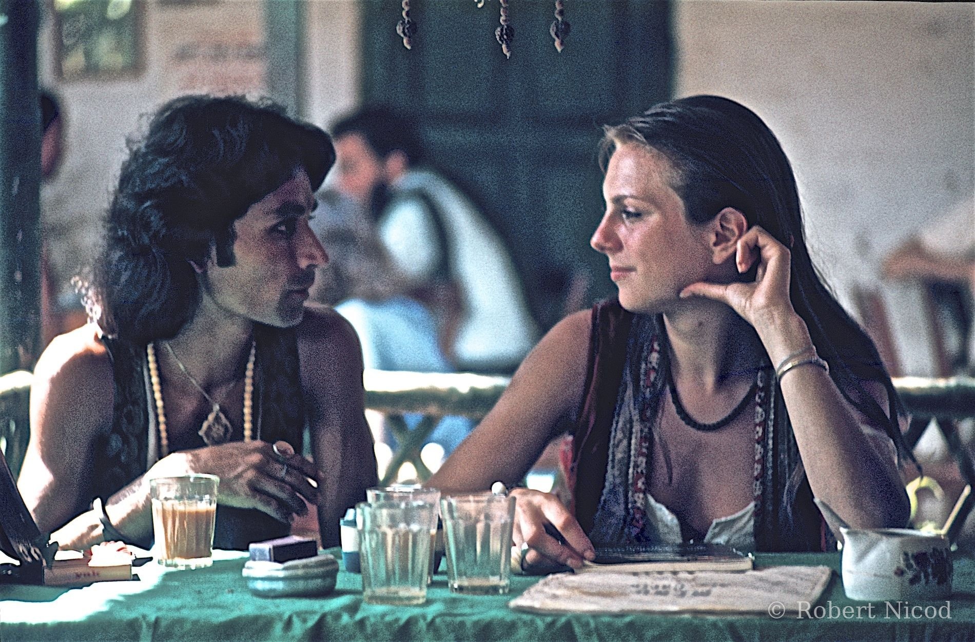Reportage Inde 1977 — Couple d'occidentaux, Delhi 1977