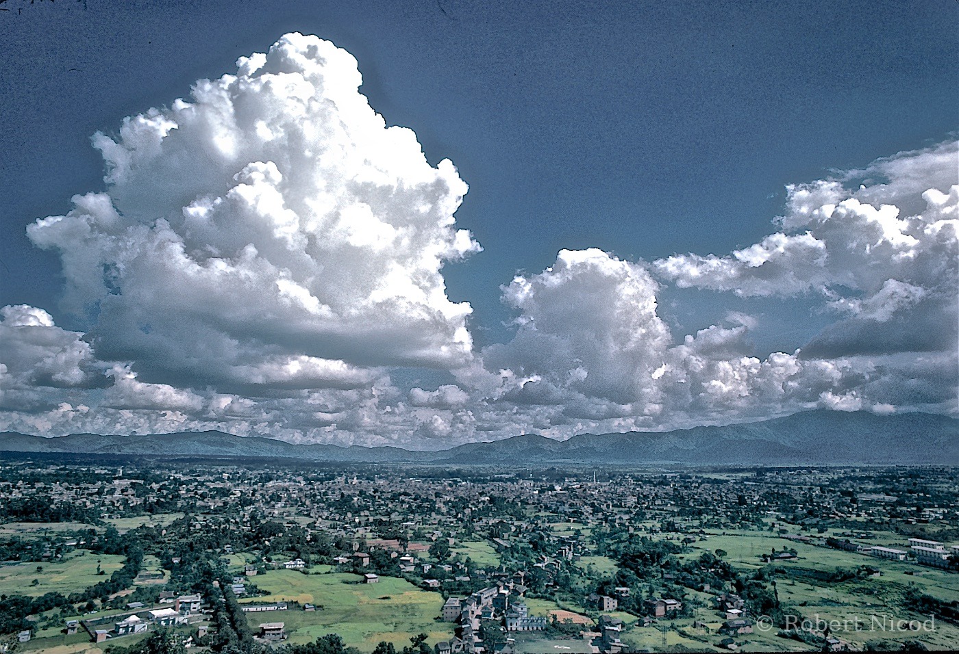 Reportage Népal 1977 — Vue sur la vallée, Katmandou 1977