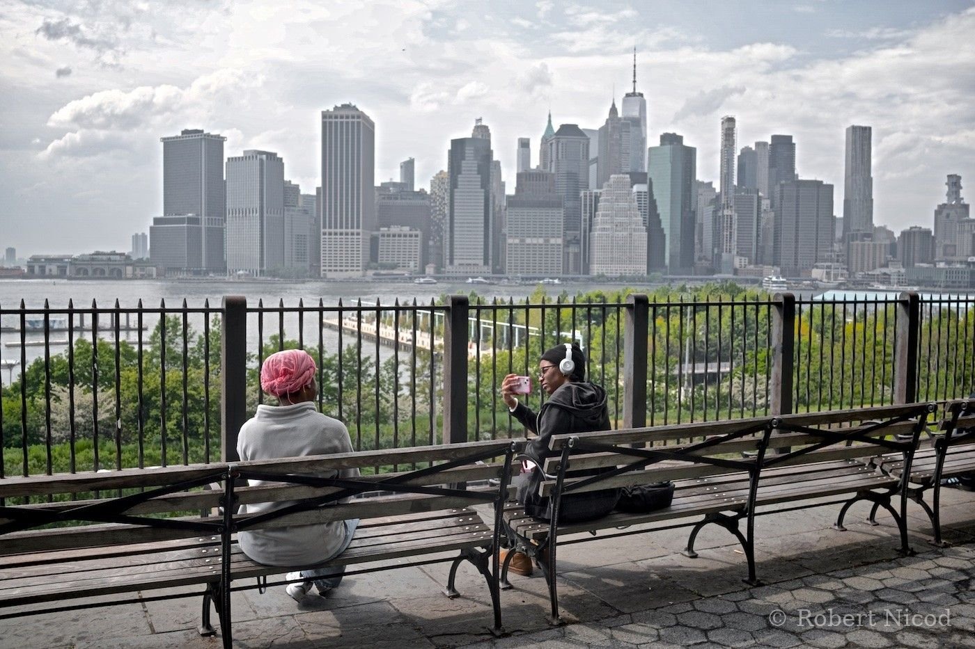 New York — Vue sur Manhattan sud, Brooklyn Heights, New York