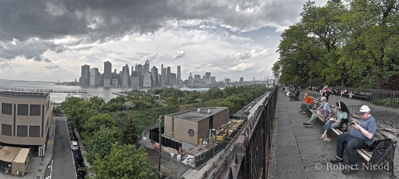 New York — Vue sur Lower Manhattan depuis, Brooklyn Heights