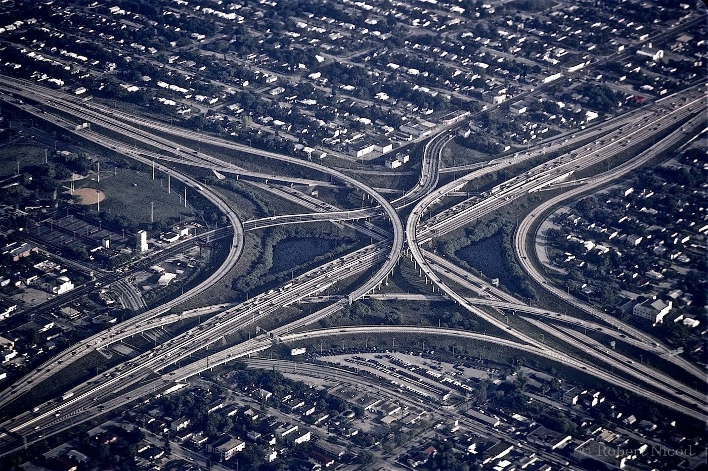 Villes de l'Ouest — Échangeur autoroutier, Los Angeles 1987