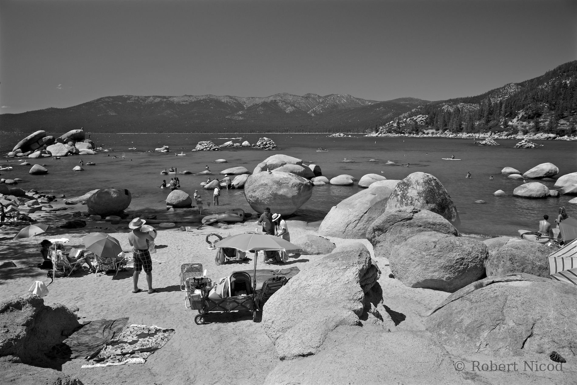 Des touristes à l'Ouest — Vacances en famille, Lake Tahoe, Californie