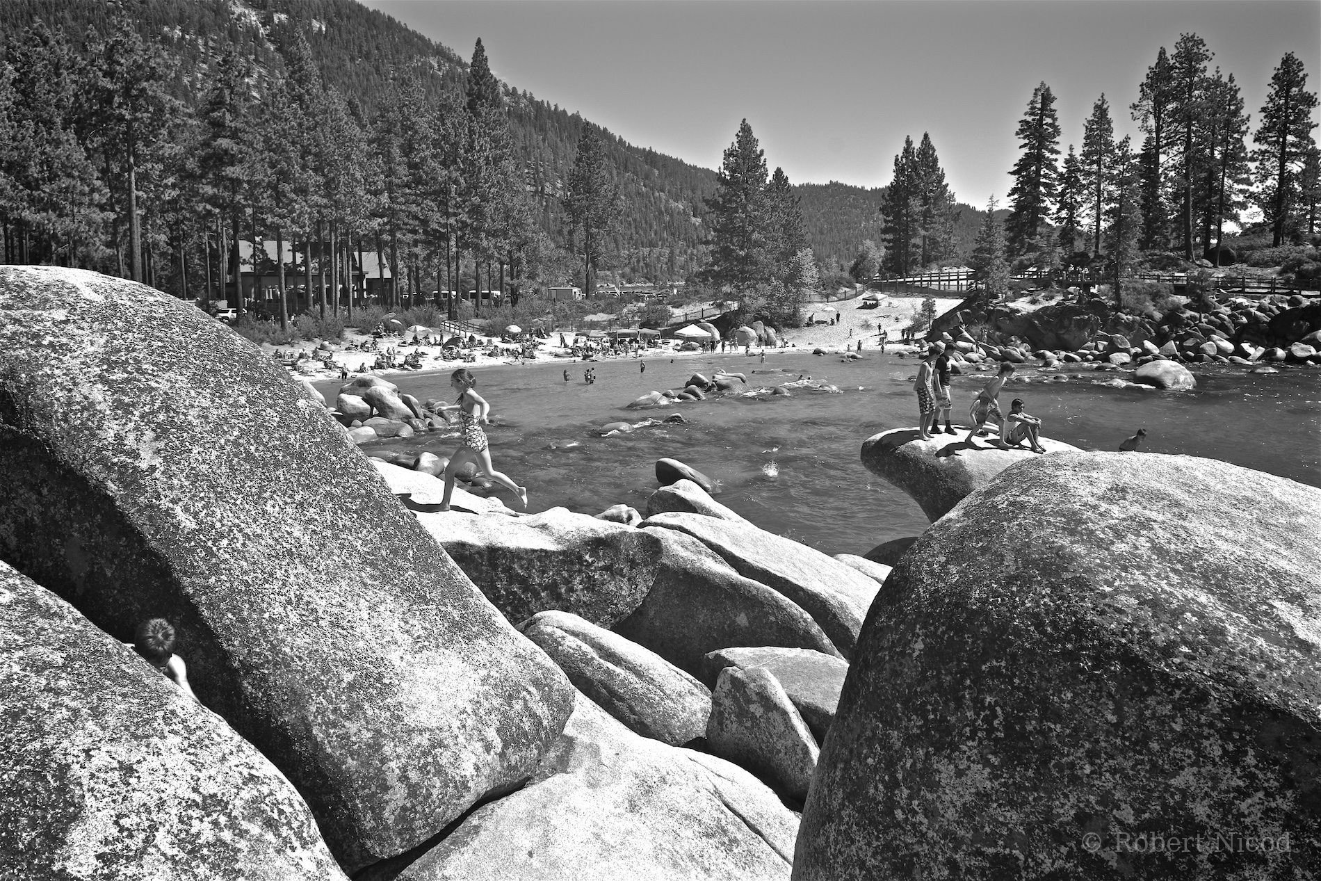 Des touristes à l'Ouest — Jeux d'enfants, Lake Tahoe, Californie