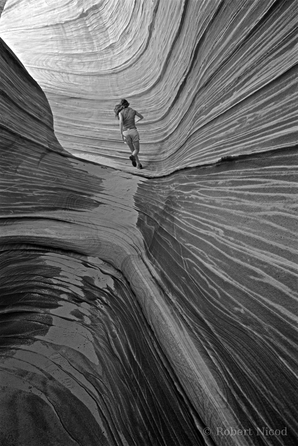 Des touristes à l'Ouest — The Wave, Arizona