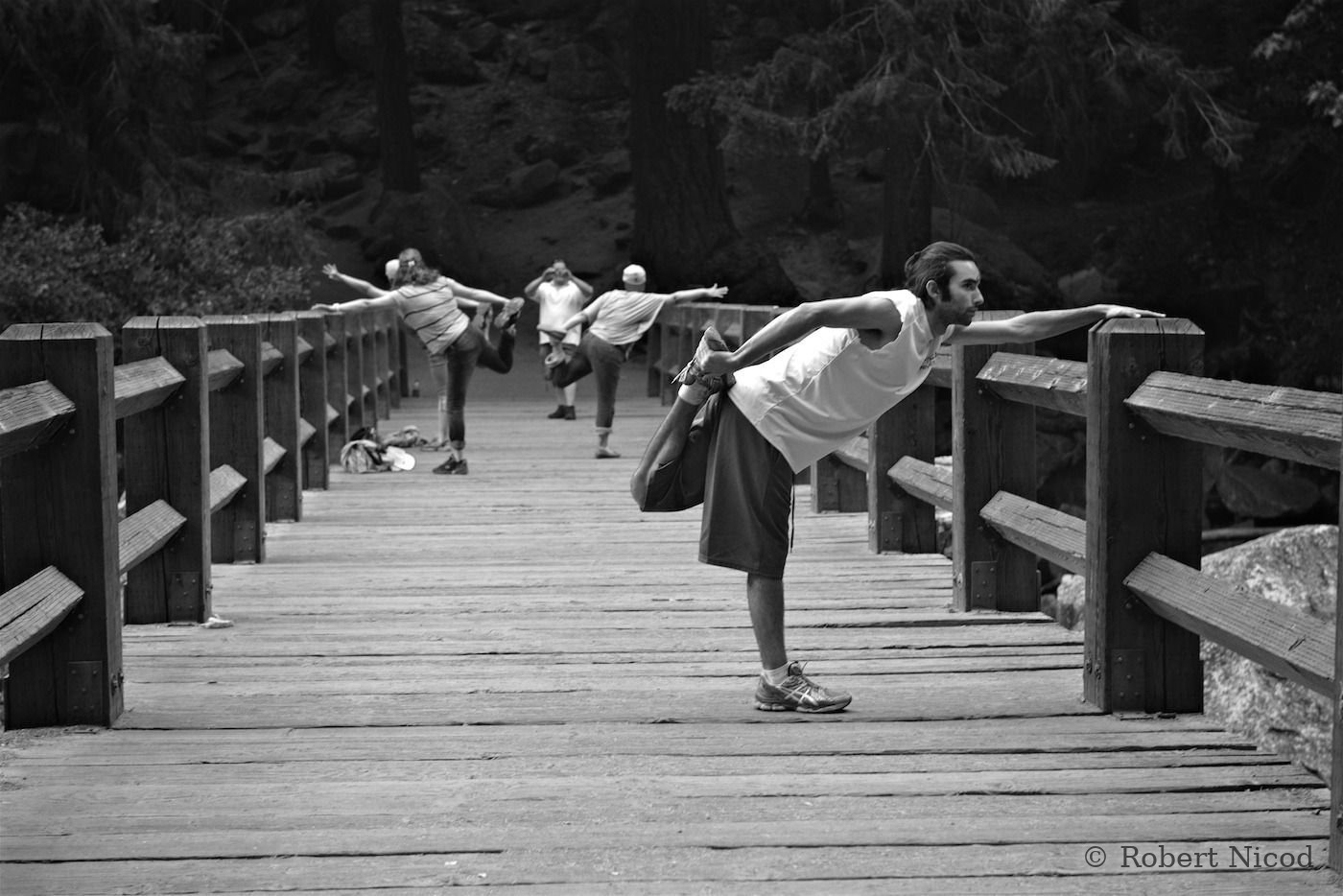 Des touristes à l'Ouest — De retour de Half Dome, Yosemite Valley, Californie