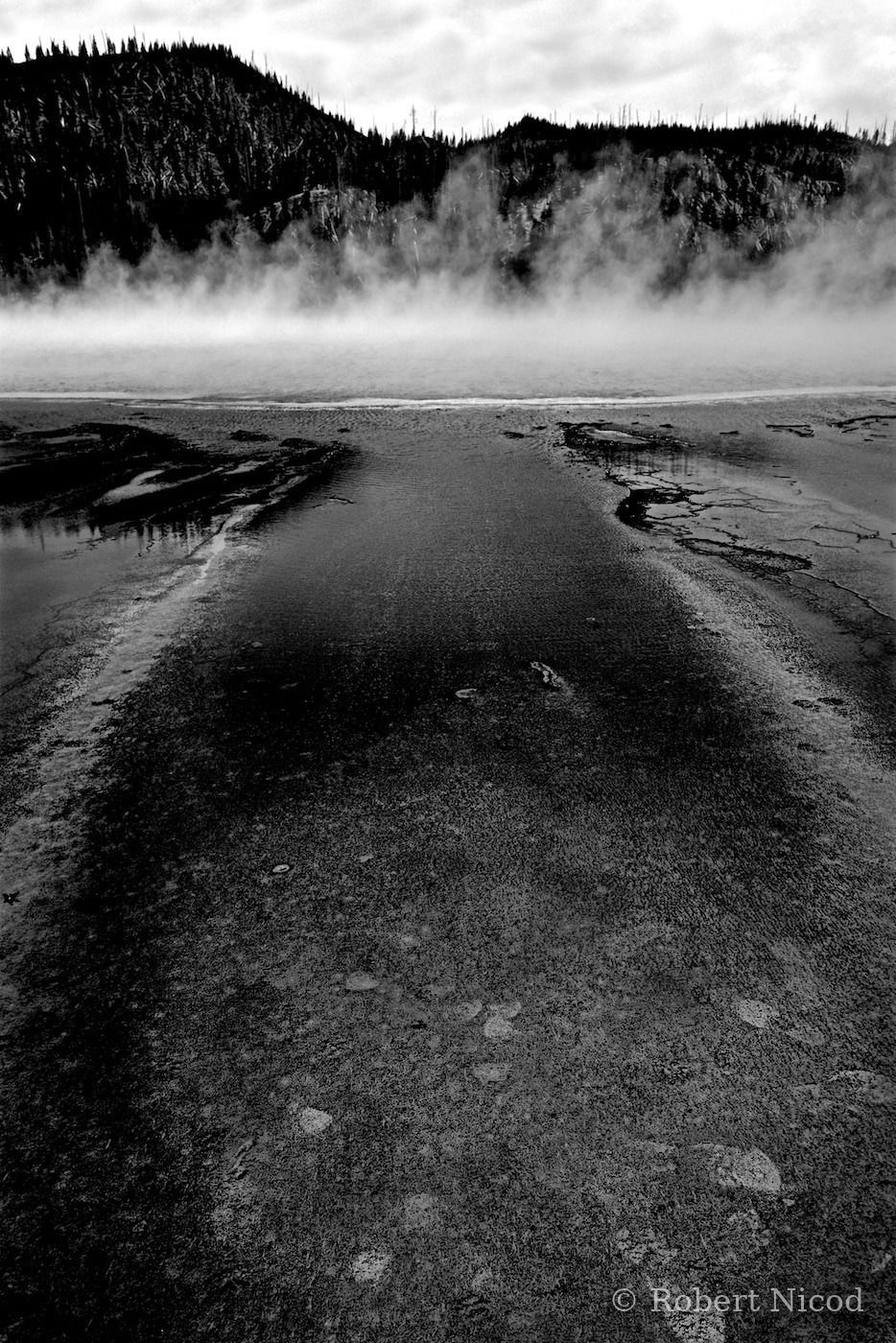 Des touristes à l'Ouest — Vapeurs et sources chaudes, Yellowstone, Wyoming