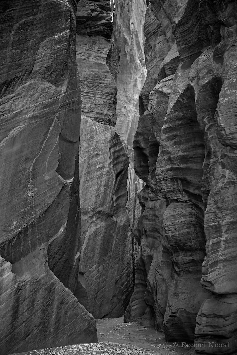 Des touristes à l'Ouest — Canyon haut et étroit, Buckskin Gulch, Utah